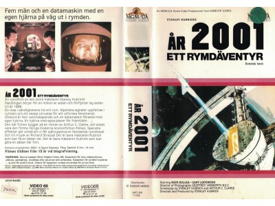 År 2001 Ett Rymdäventyr  VHS Inst.